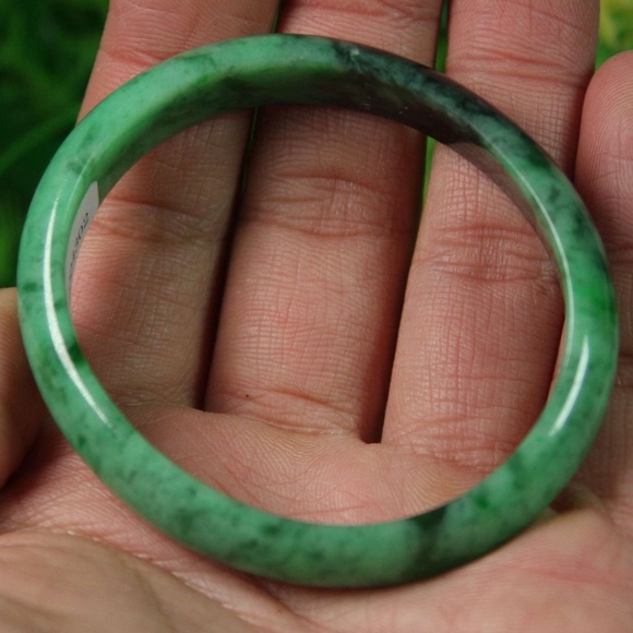 56mm Certified Pale green 100% Natural A Jade jadeite Bangle Bracelet 5055 - Picture 5 of 10